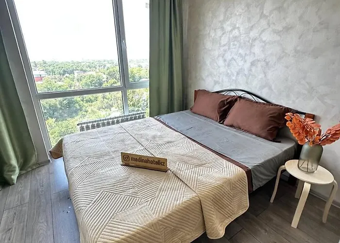 Medinahotelkz, #69, Вид На Горы И Закат, До Арбата 15 Мин Пешком, Halal
